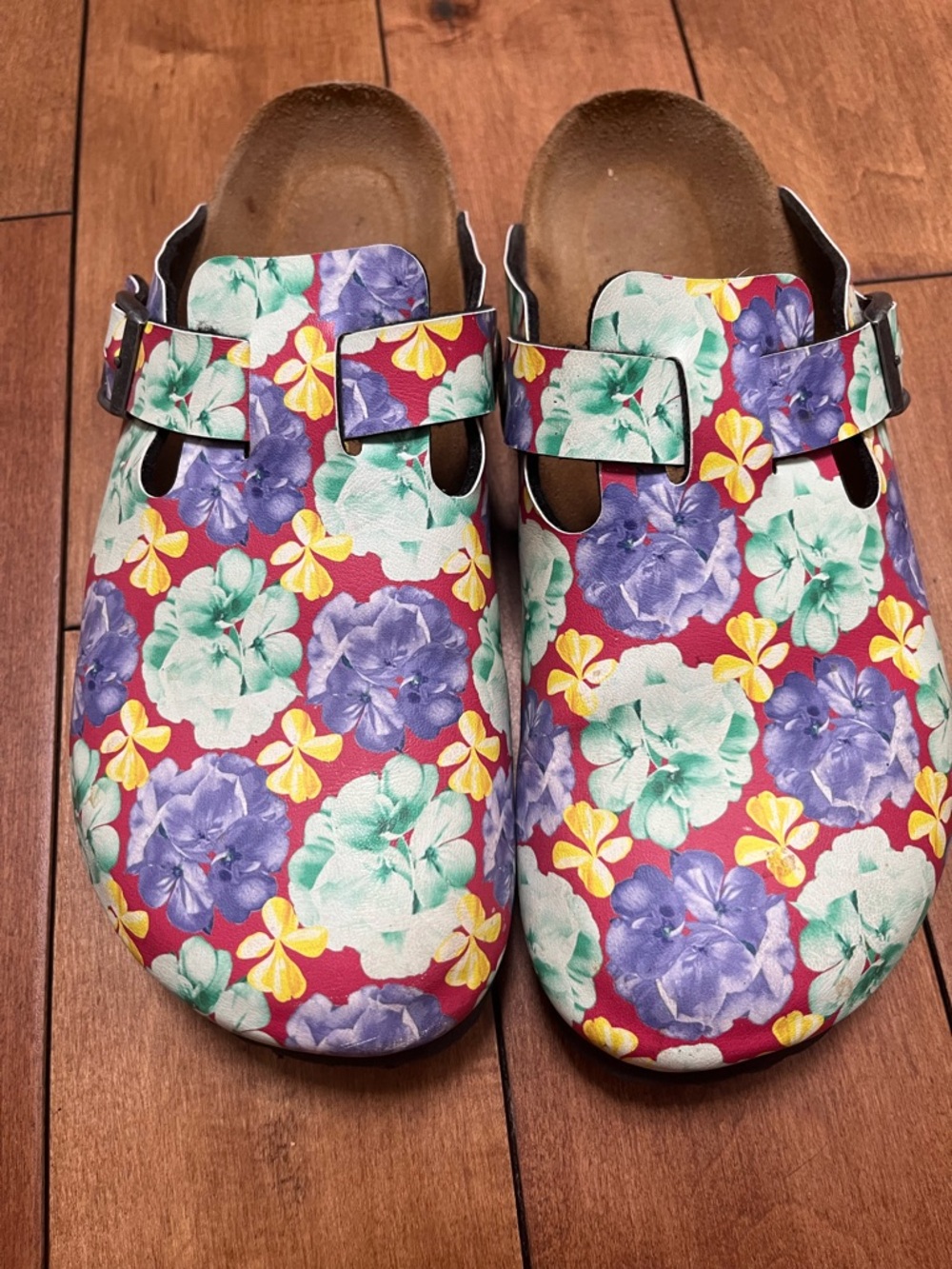 Birkenstock Boston by Papillio Multicolor Floral Print Clogs